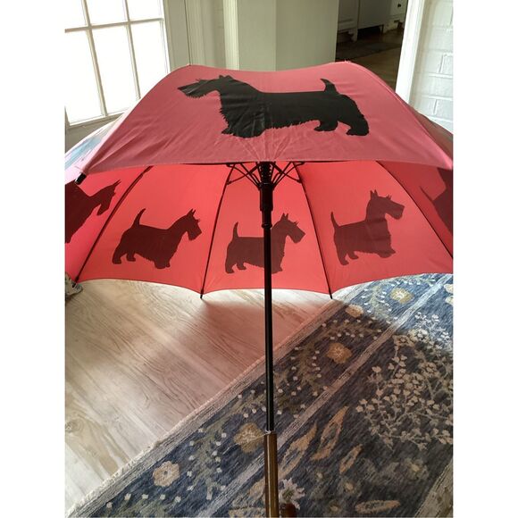San Francisco Umbrella Co Walking Umbrella Scotty Scottish Terrier - Picture 2 of 5